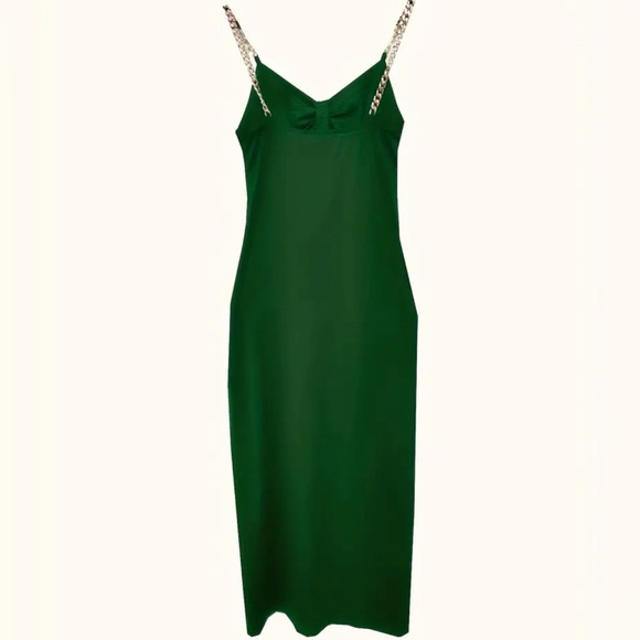 Sexy Green Dress with Split - Picture 4 of 4